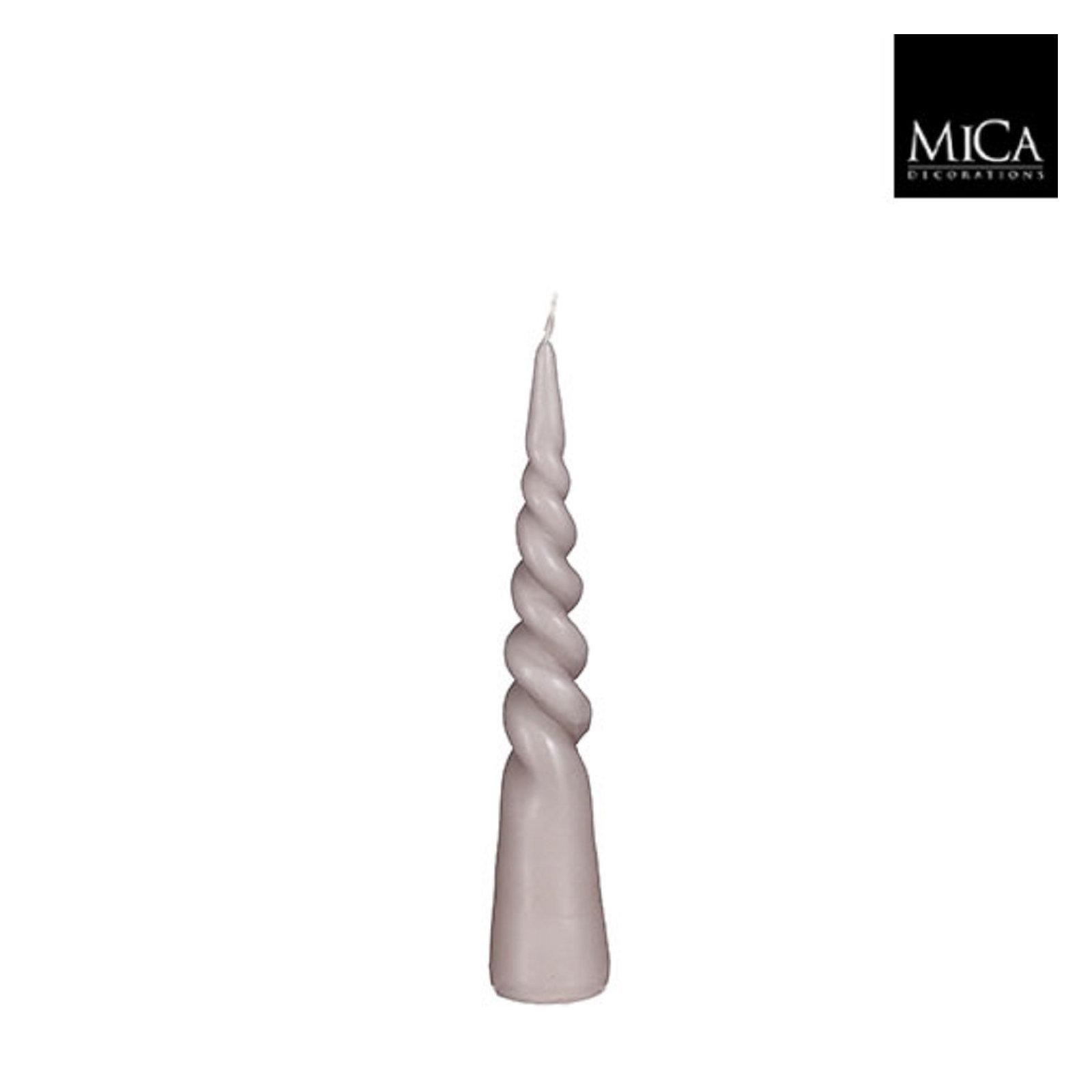 Unscented Taper Candle, Light Gray