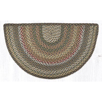  Large Jute Rug Slice Accent 24"x39"
