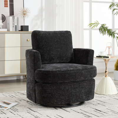 Vanity Chair,Swivel Accent Chair, 360 Degree Round Swivel Barrel Chair, Upholstered Comfy Swivel Chairs For Living Room,Accent Chairs For Bedroom, Reading Room,Powder Room