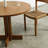 Burlywood Round Solid Wood Dining table-2032452929