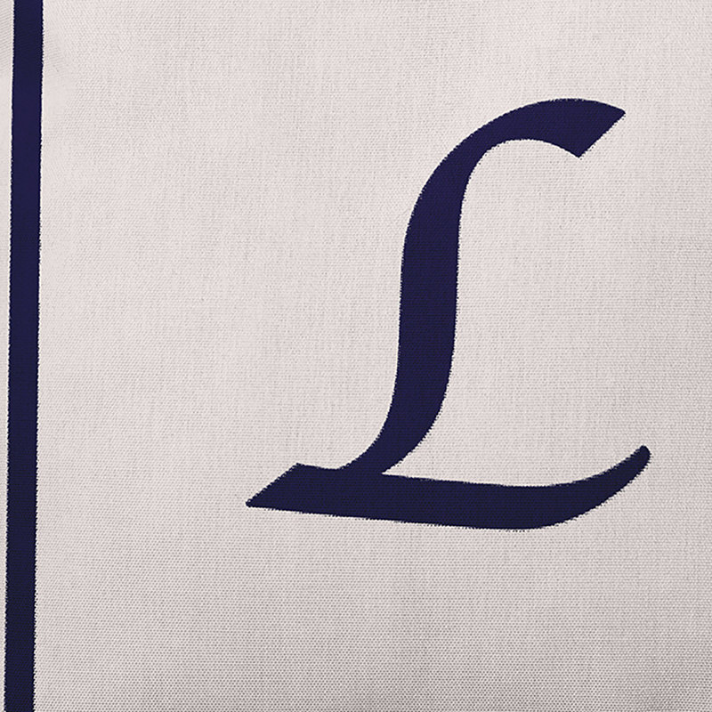Housse et insert d'oreiller carré, 26 po x 26 po, Bleu marine / blanc, L