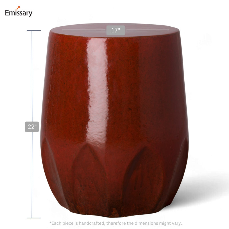 Garden Stool, Tropical Red