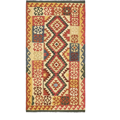 Doorfield One-of-a-Kind 3'4" X 6'3" New Age Wool Area Rug in Red