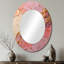 Pink Gold Minimalisme Poteries - Miroir mural ovale moderne rose-1686394046