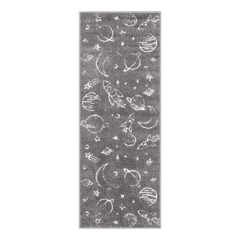 Tapis pour enfants, Tapis de couloir 2 pi 2 po x 6 pi 1 po, Gris