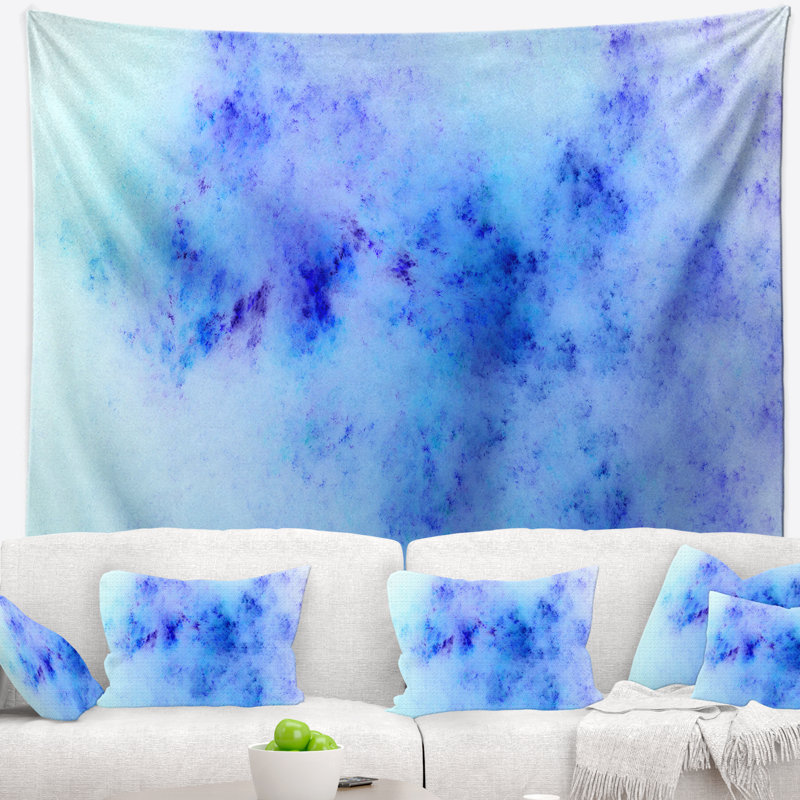 Tapisserie bleu ciel starry abstract light, H 32 po x l 39 po