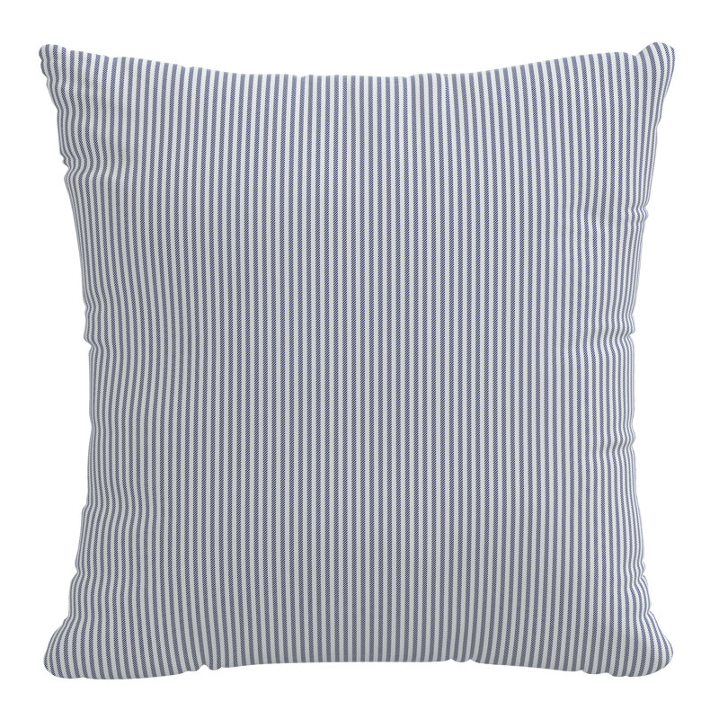Coussin décoratif en coton Claremont, Bleu, Housse de coussin seulement - sans coussin, 18" x 18"