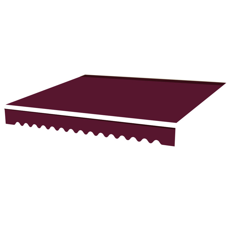 Coralvine Replacement Fabric for Patio Awning, Wine Red, 2.5m W x 2m D