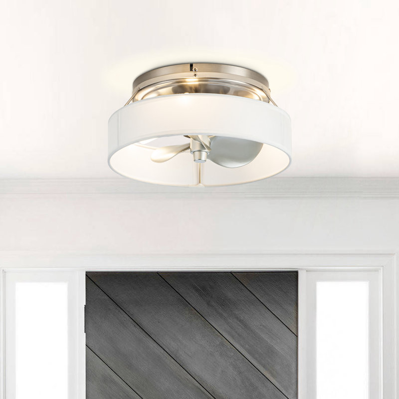 Ventilateur de plafond encastré moderne en cage 12,6 "avec lumières DEL et télécommande Vaczon