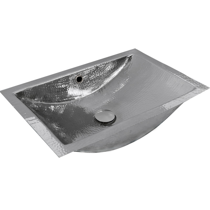 Nantucket Sinks Brightwork Home 12.75'' Metal Rectangular Bathroom Sink with Overflow, Stainless Steel