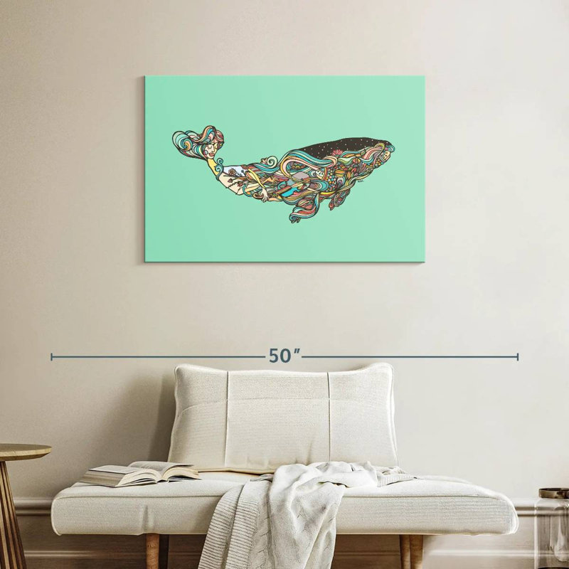 Brampt Vibrant Whale, 24" H x 36" W