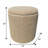 Altizer 16" Wide Natural Diamonds Handwoven Fabric Storage Ottoman