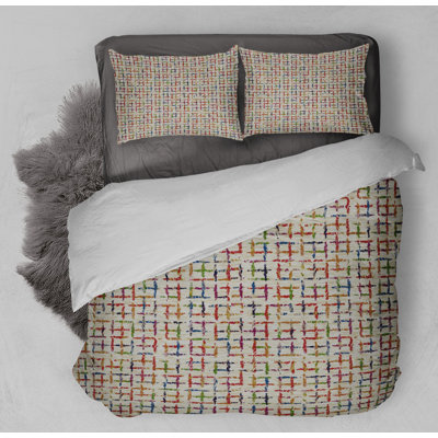Polyester Twill Geometric Shapes Duvet Cover