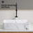 Oval Vessel Sink Black White Marble 20X14 Inch Bathroom Vessel Sink Rectangle Above Counter Sink