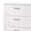 Commode 6 tiroirs en bois avec miroir blanc brillant