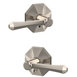 Dempsey Custom Hall-Closet and Bed-Bath Lever with Rosewood Trim