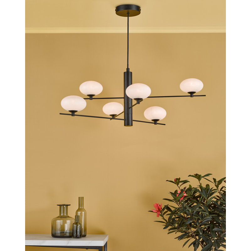 Oakbrook 6 - Light Matt Black Pendant
