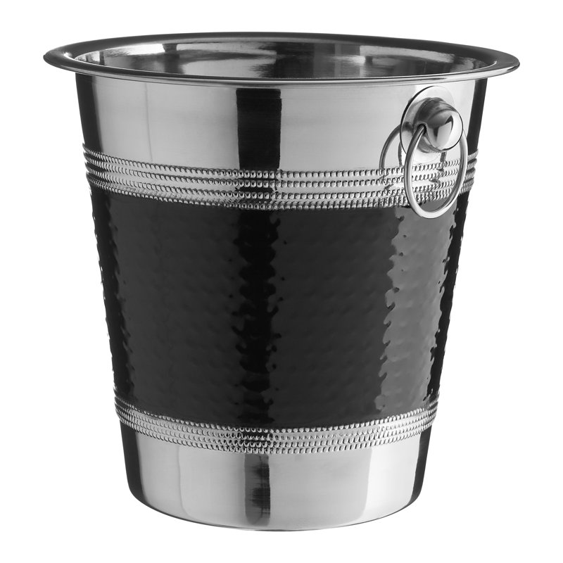 Janeen Stainless Steel Champagne Bucket, Black