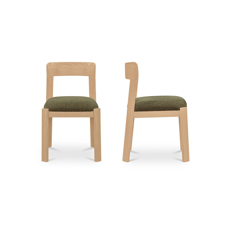 Oli Dining Chair Dark Green-Set of Two, Green