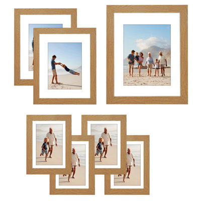 Ensemble de 7 cadres photo Merranda Americanflat - Verre incassable - Ensemble de cadres muraux Gallery