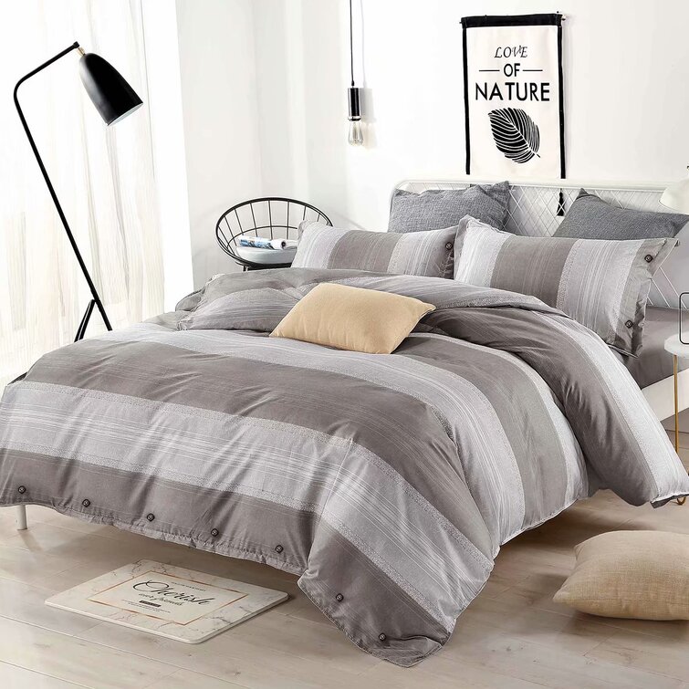 Cannon Solid Percale Grey 2 Piece Twin Duvet Set