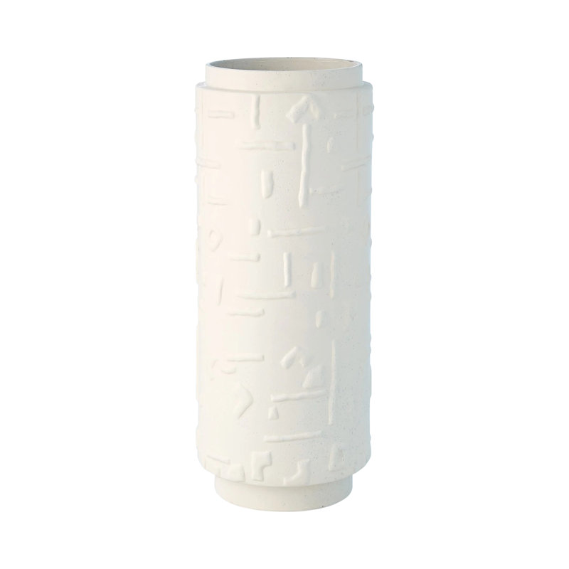 Sankuru Earthenware Table Vase, 19.5" H x 8" W x 8" D