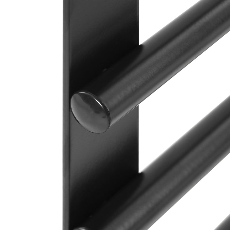 Metal Wall 5 - Hook Wall Mounted Coat Rack, Black