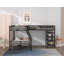 L-Shaped Bunk Bed And Loft Bed With Four Built-In Shelves