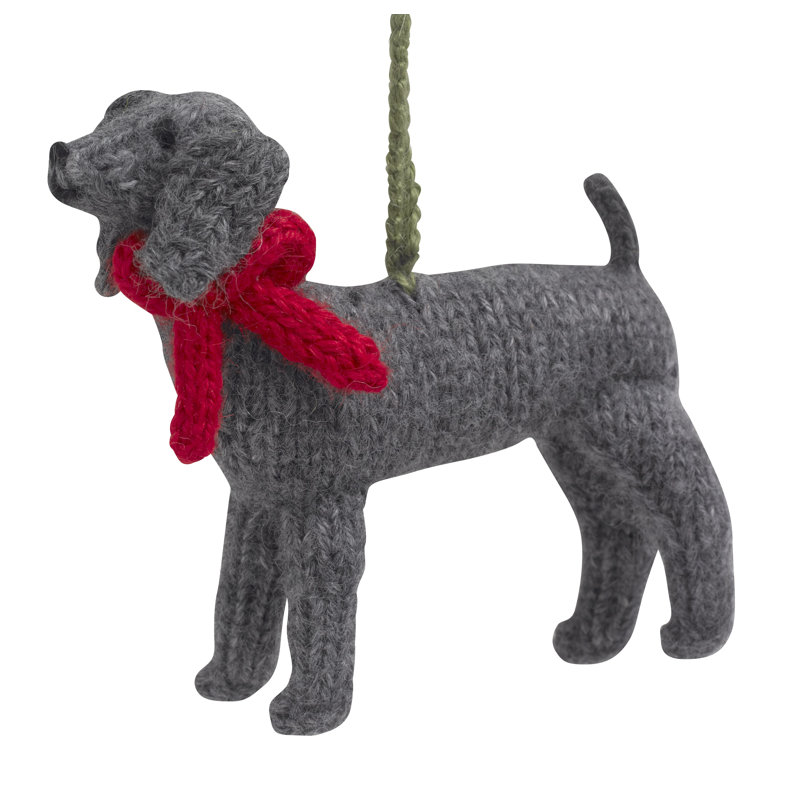 Arcadia Home Weimaraner Hand-Knit Ornament