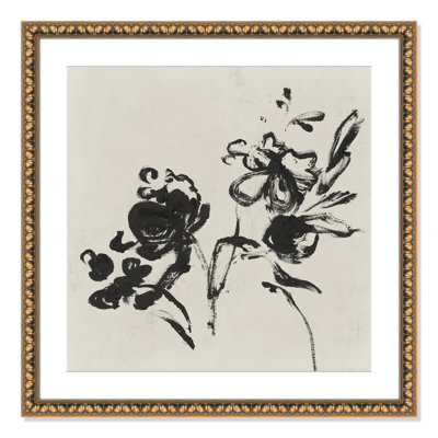 Black Florals I by Isabelle Z - Picture Frame Painting