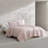 Calvin Klein Washed Percale Cotton Pink Queen Quilt Set-114842211-114842205