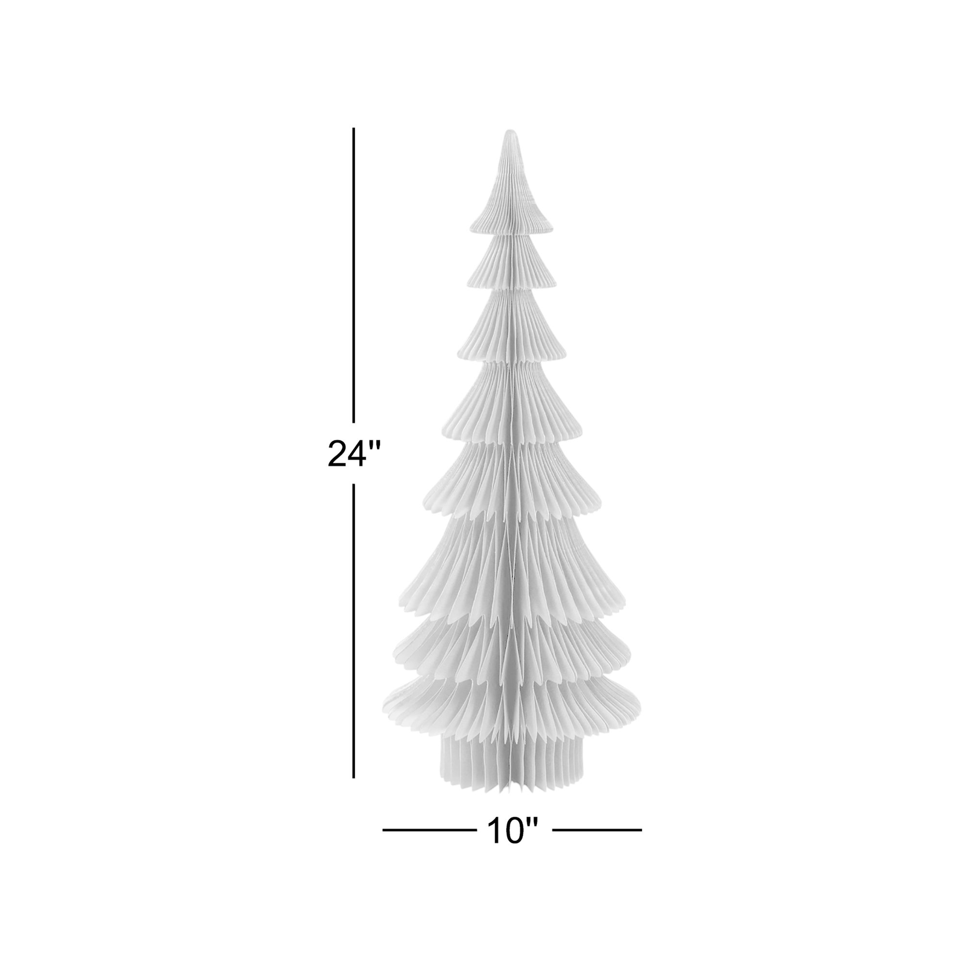 Miriam 24" Paper Decorative Cone Trees, Set of 2, Gold