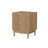 (Set Of 2)Mid-Modern Nightstand Bedside Table With Grille Design & Two Drawers