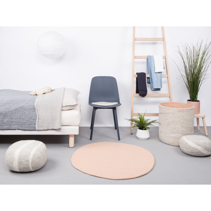 Round Wool Hand Woven Area Rug, Round 70cm