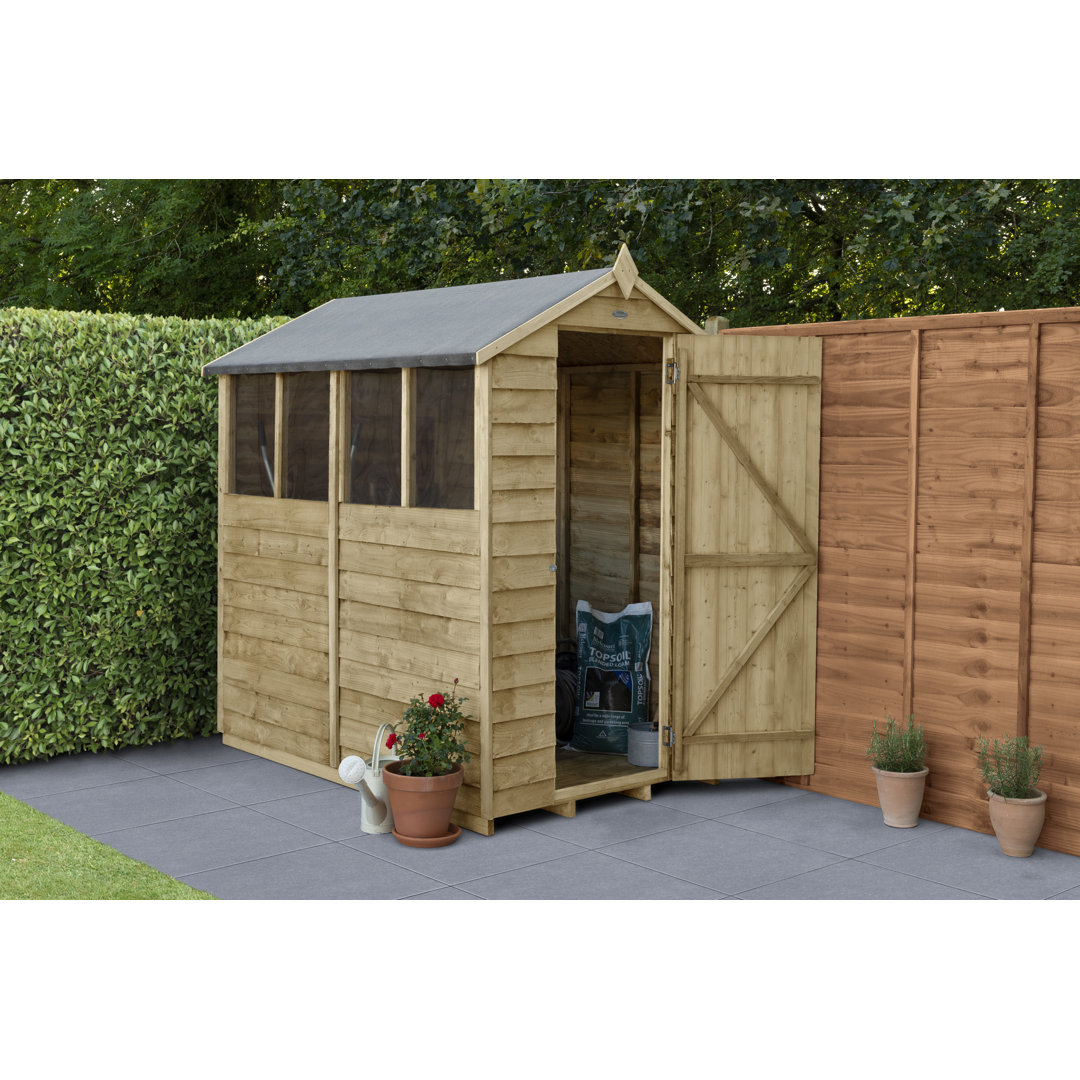 4 ft. W x 6 ft. D Solid Wood Garden Shed