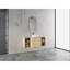 Meuble-lavabo mural de 48 po avec lavabo en céramique d'art, 2 espaces de rangement, fermeture en douceur, contreplaqué de qualité pour les charnières, qualité du matériau-1021347401