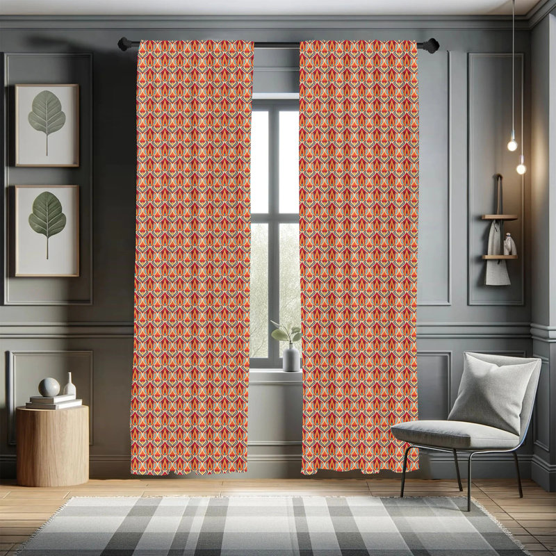 Semi-Sheer Rod Pocket Curtain Panels, 28" x 63"