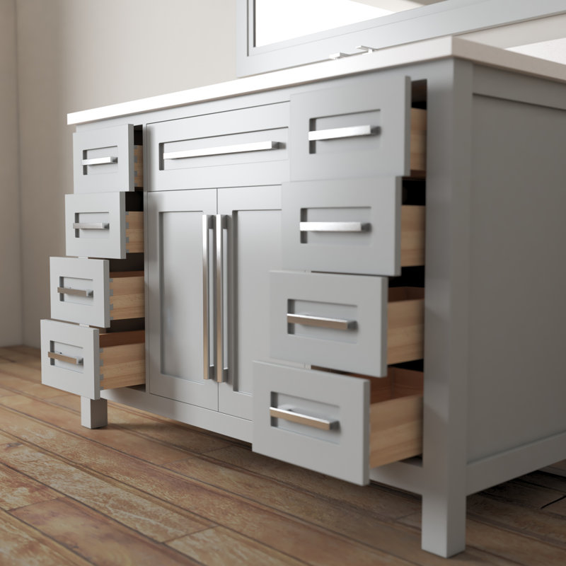 Ensemble de meuble-lavabo simple 48 po Zareh, Gris