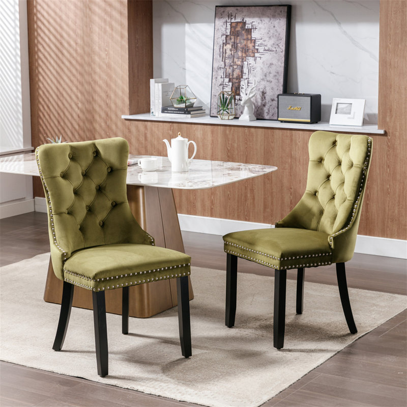 Chaise de salle à manger, Vert olive