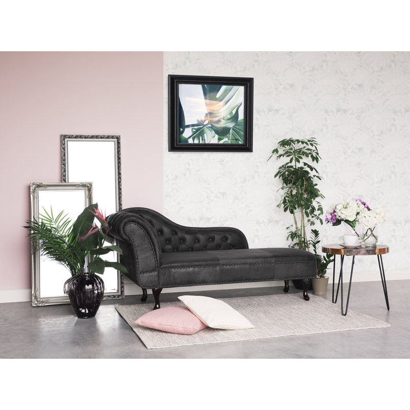 Channahon Upholstered Chaise Lounge, Grey