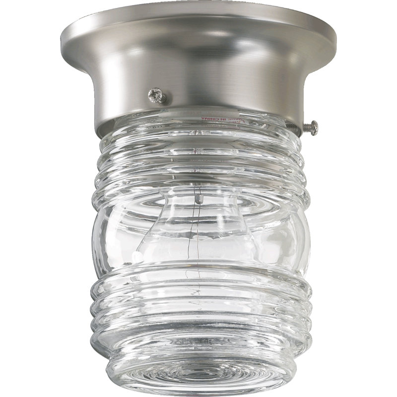 Plafonnier encastré 1 lumière 5 "Northgate, Blanc / Transparent