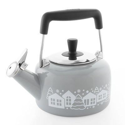 Chantal 1.4 Quarts Enamelware Whistling Stovetop Tea Kettle