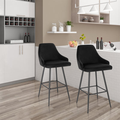 Liftig Upholstered Counter Stool with Metal Frame