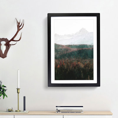 Fir Tree Forest Abstract - Picture Frame Painting Print