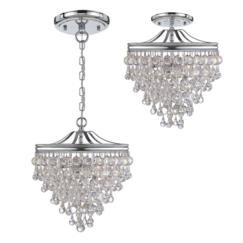 Calypso 3 Light Semi Flush Mount