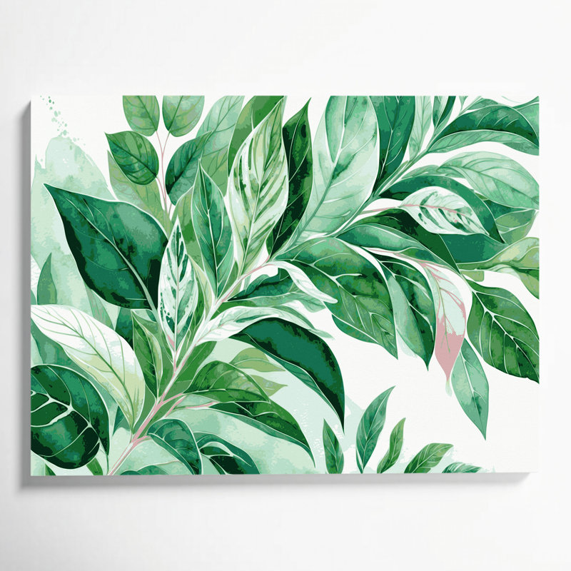 Art mural sur toile Botanical Syngium, H 16 po x l 20 po