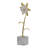Luxury Floral Decorative Sculpture with Gold Accents and Marble Base - Elegant Handcrafted Tabletop Accent for Home and Office Decor.-1917793120