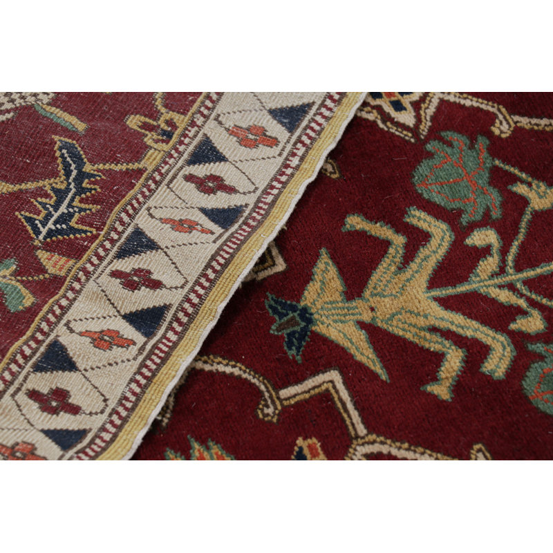 Rug & Kilim’S Modern Agra Rug In Red With Colorful Floral Patterns