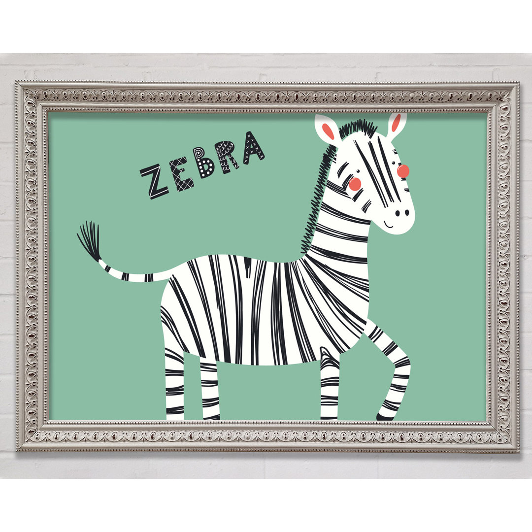 Zebra Pride - Einzelner Bilderrahmen Kunstdrucke