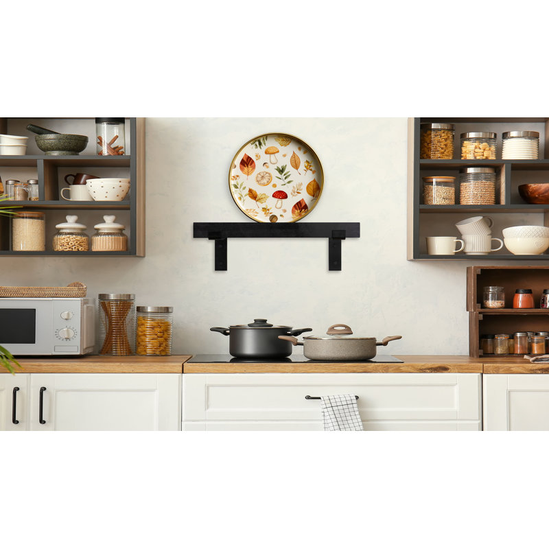 Rayne Plate Display Shelves, 30 x 3 x 2, Black